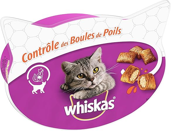 Whiskas Friandises Pour Le Controle Des Boules De Poils Chez Le Chat 8 Boites De 60g De Recompenses Amazon Fr Animalerie