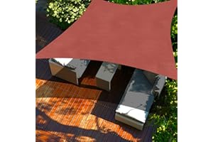 Cool Area Sun Shade Sail 8/10/12/13/16/20FT Rectangle Sunshades Outdoor Canopy for Patio Garden Backyard, 12' x 12' Terra