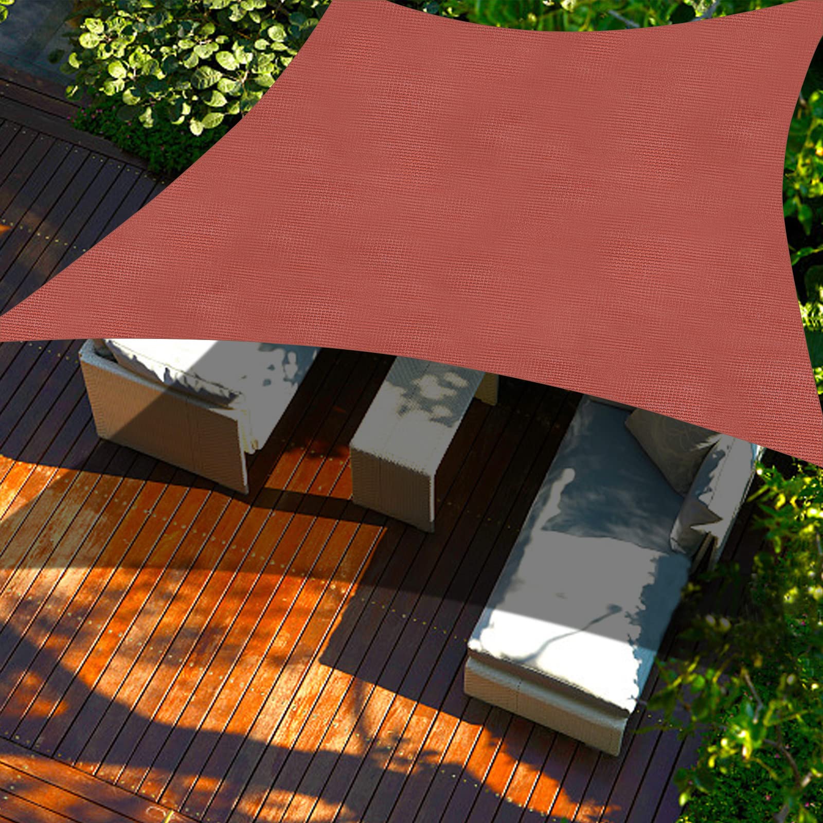 Photo 1 of Cool Area Sun Shade Sail 12x16FT Rectangle Shade Canopy Outdoor Shade Cover for Patio Backyard Deck Garden, Terra