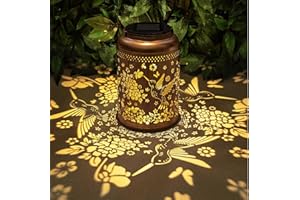 Ouddy Mode Gifts for Mom Hummingbird Solar Lanterns Outdoor Waterproof, Solar Lanterns Decorative Birthday Mothers Day, Hanging Lantern Outdoor for Patio, Porch, Garden Decor