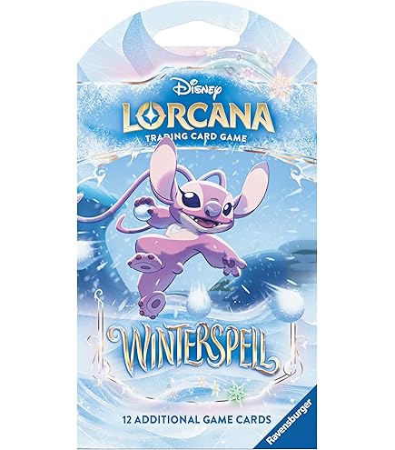Amazon.com: Ravensburger Disney Lorcana TCG: Collection Starter Set - Stitch  Edition - Includes 4 Winterspell Booster Packs, Rock Star Card Portfolio  and Glimmer Foil Promo