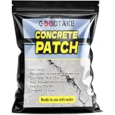 GOODTAKE Concrete Repair, Concrete Patch for Repairing Spalls and Cracks in Concrete's and Masonry, Cement Crack Filler &amp; Floor Repair Cement - Interior/Exterior (Grey, 16 Ounce)