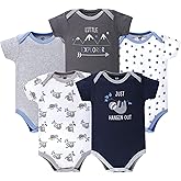 Hudson Baby Unisex Baby Cotton Bodysuits 5-pack