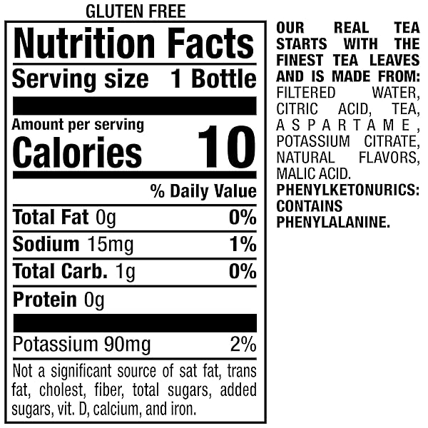 SNAPPLE ZERO SUGAR PEACH TEA, 16 FL OZ RECYCLED PLASTIC BOTTLE