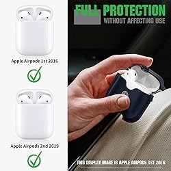 Leather Case for Airpods with Keychain, Premium