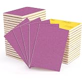 POTUINOM 20Pcs Sanding Sponge 150 Grit Wet Dry Soft Foam Hand Sander Block | 3x4 Inch Purple Ceramic for Fast Stock Removal, Hook and Loop Backing, Soft Foam Reaches Edges, Ideal for Wood Metal Paint