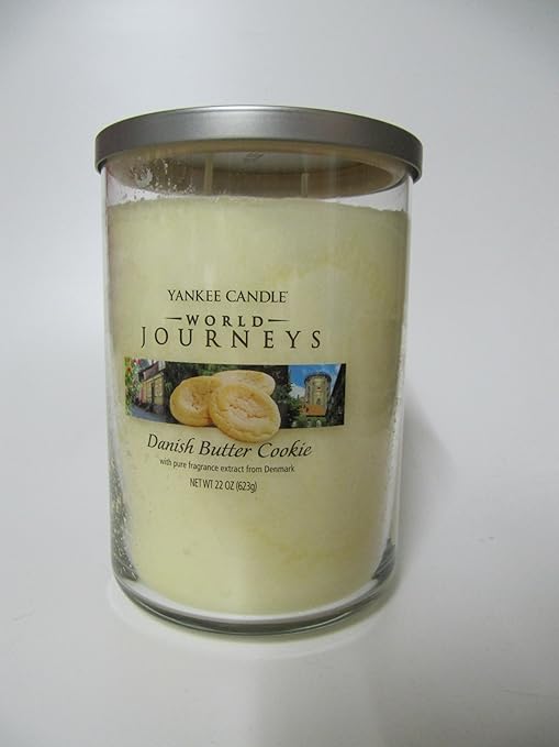 title=Candela Yankee Candle World Journeys,fragranza ai biscotti danesi. fragranza