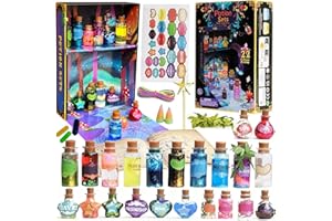 TIDALJAM 22-Piece Potion Kits for Kids - Magic Mixies Fairy Potions Making Kit with Ingredients & Cauldron, Best Birthday Christmas Gift for Girls Boys Ages 6-12 for Craft Parties.