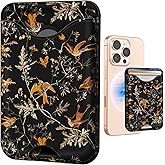 Shorogyt Compatible with Magsafe Wallet Magnetic Card Holder - Black Bird Phone Wallets for Women Teen Girls Cute for iPhone 17/16/15/14/13/12 Series Slim for Apple Mag RFID Magnet Fit 3 Cards