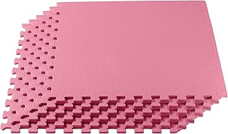 We Sell Mats 3/8" Thick Multipurpose EVA Foam Exercise Floor Mat, Interlocking Tiles, Anti-Fatigue for Home or Gym