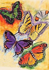 Toland Home Garden 112596 Flight of The Butterflies 12.5 x 18 Inch Decorative, Garden Flag-12.5" x18"