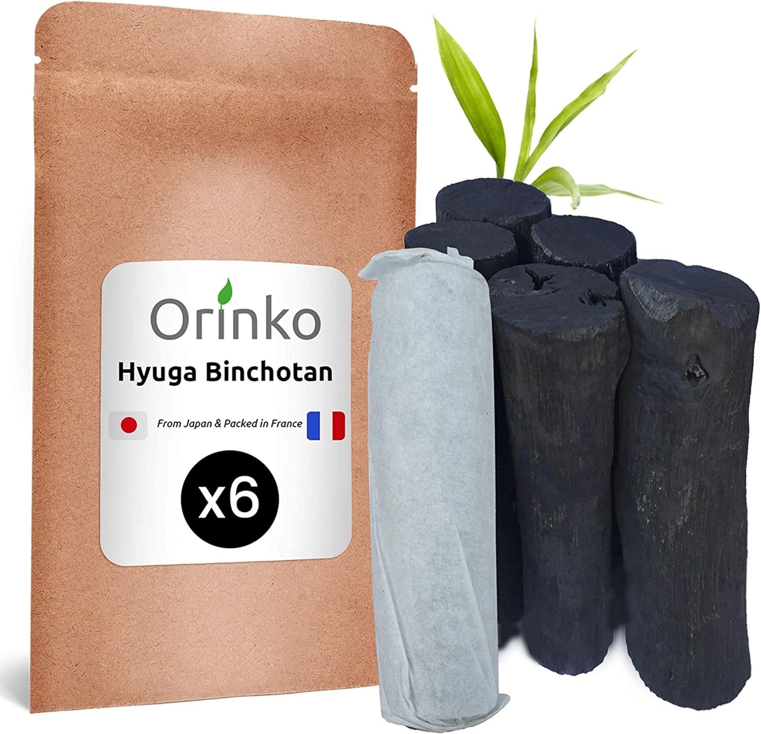 Orinko Binchotan Japonais De Hyuga X6 150g 25g X 6 Authentique Charbon Actif Binchotan Traditionnel Du Japon Miyazaki Pref Pour Purification D Eau En Carafe Amazon Fr Cuisine Maison