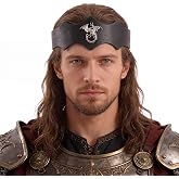 CoTeeZa Medieval Viking Leather Headband - Faux Leather Headpiece | Faux Leather, Adjustable Vintage Circlet for LARP Renaissance Halloween
