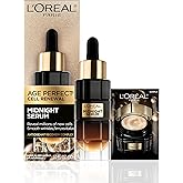 L'Oreal Paris Age Perfect Anti-Aging Midnight Face Serum, Reduce Wrinkles 1oz + Eye Cream Sample