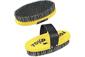 TOKO Oval Steel Wire Brush – 25mm Ski & Snowboard Waxing Brush with Hand Strap | Professional Base Cleaning & Wax Prep Tool