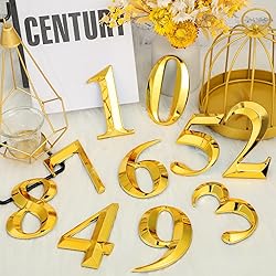Jetec 10 Pcs House Numbers 3D Door Mailbox Numbers