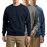 Andrew Scott Men's Fleece Crewneck Pullover Sweatshirt |Long Sleeve Top|Multi Packs| Size Small to Big 5XL