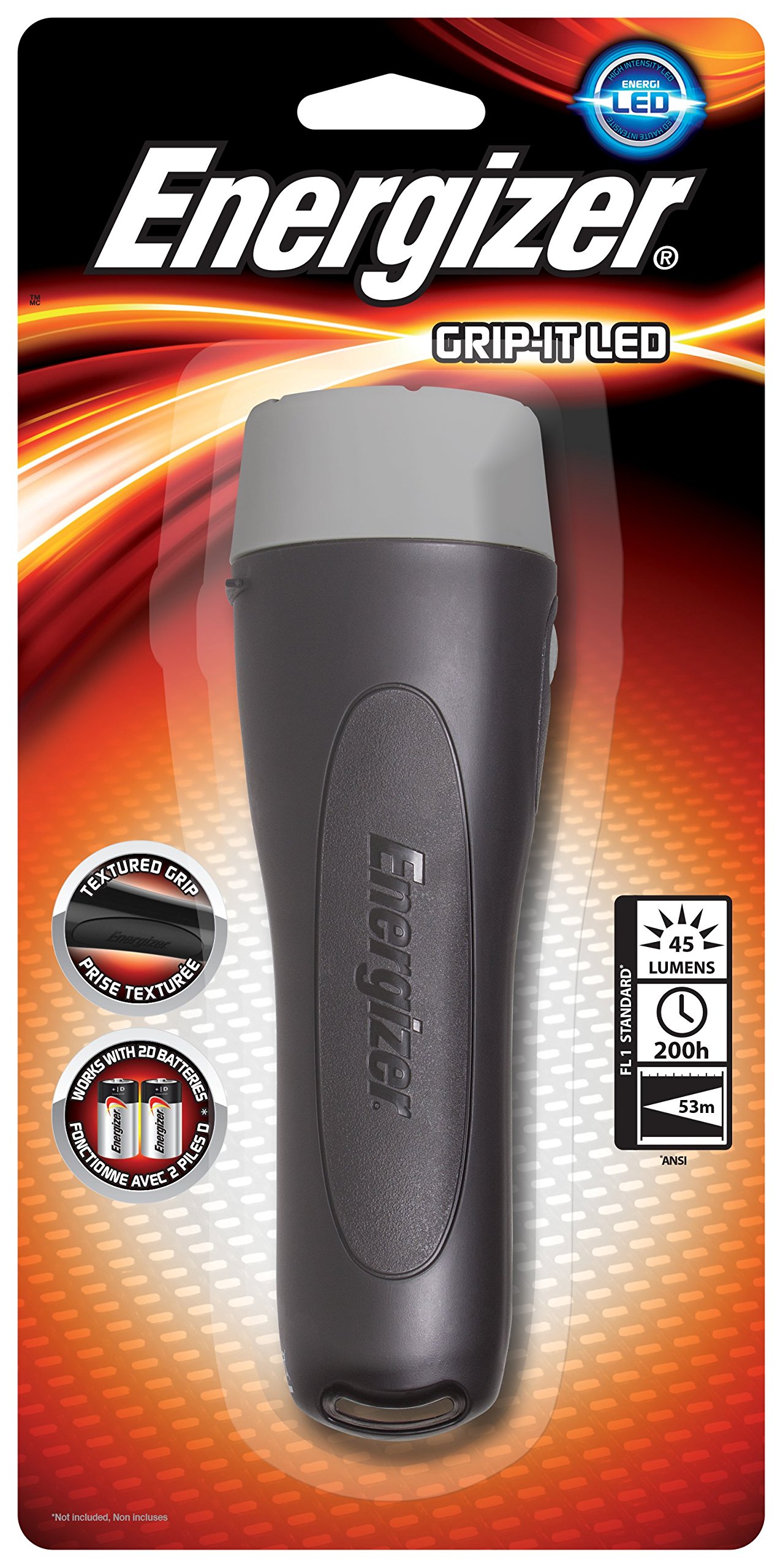 Energizer Lommelygte Grip-It LED 2X D, 235452