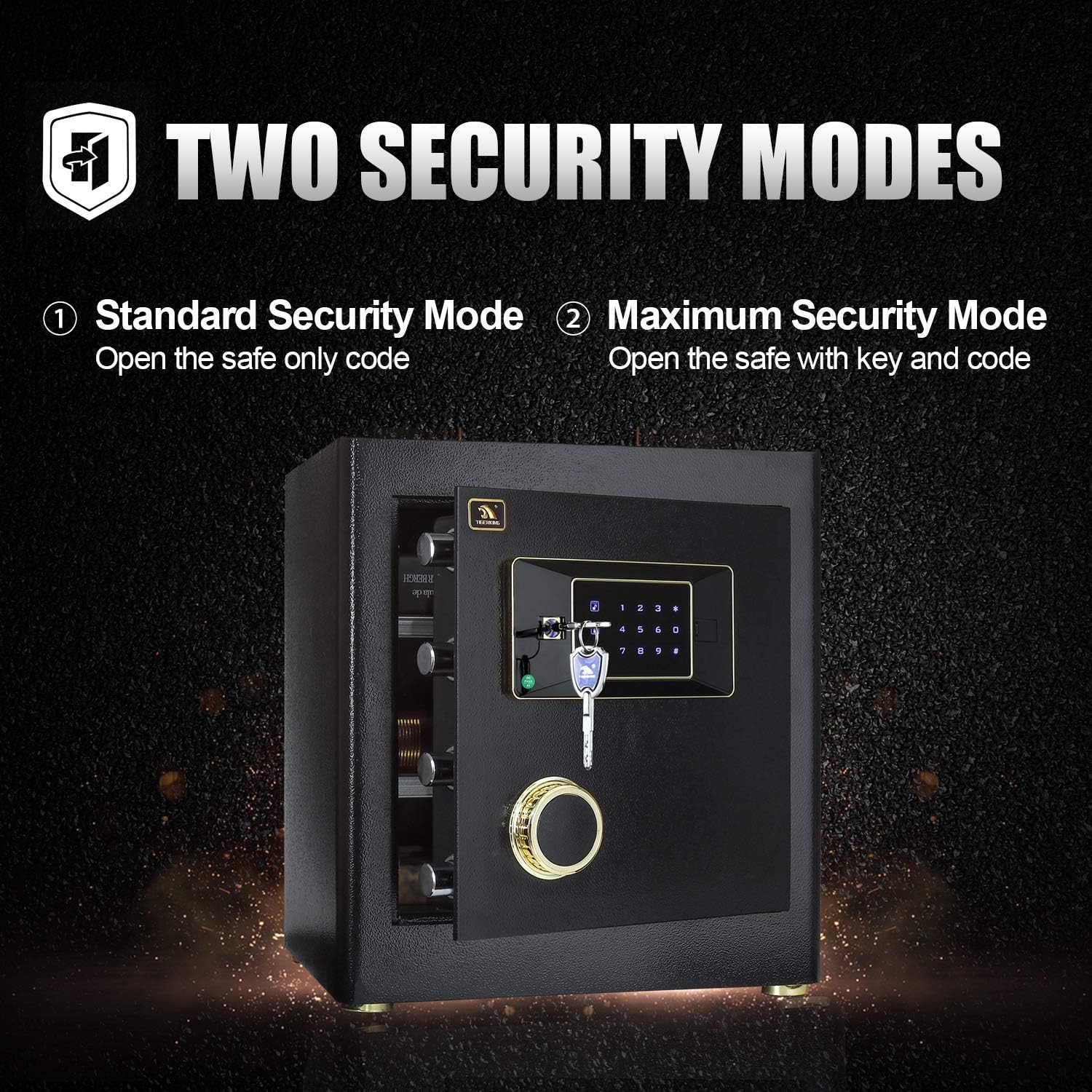 TIGERKING Security Home Safe, Safe Box-1.4 Cubic Feet - - 