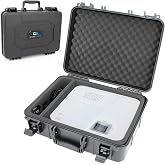CASEMATIX Projector Travel Case Compatible with ViewSonic PA503S, PA503W, PA503X, PG703W &amp; PG703 Projectors, Hard Shell Carrying Case for Projector, HDMI Cable &amp; Remote, Case Only
