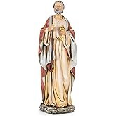 Roman Joseph's Studio Inc., St. Peter Figure, Renaissance Collection, 10.5" H, Resin and Stone, Religious Gift, Decoration, Collection, Durable, Long Lasting