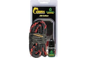 CLENZOIL Field & Range Cobra Bore Cleaner | Gun Barrel Cleaning Tool | Brass Brush Embedded in Cotton Bore Rope