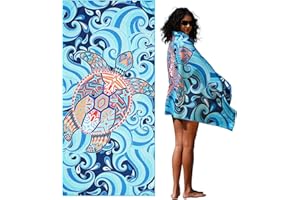 WIDDONEN Microfiber Lightweight Beach Towel Sand Free Quick Dry Absorbent Thin Compact Towels for Swimming Pool Camping Beach Accessories Large Easy Pack Travel Things for Vacation Essentials Gift Adult