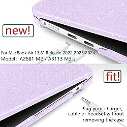 TWOLSKOO for M3 MacBook Air 13.6 Inch Case 2022