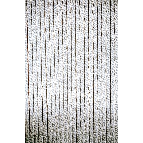 Türvorhang Chenille grau/weiß 90x220cm 64091