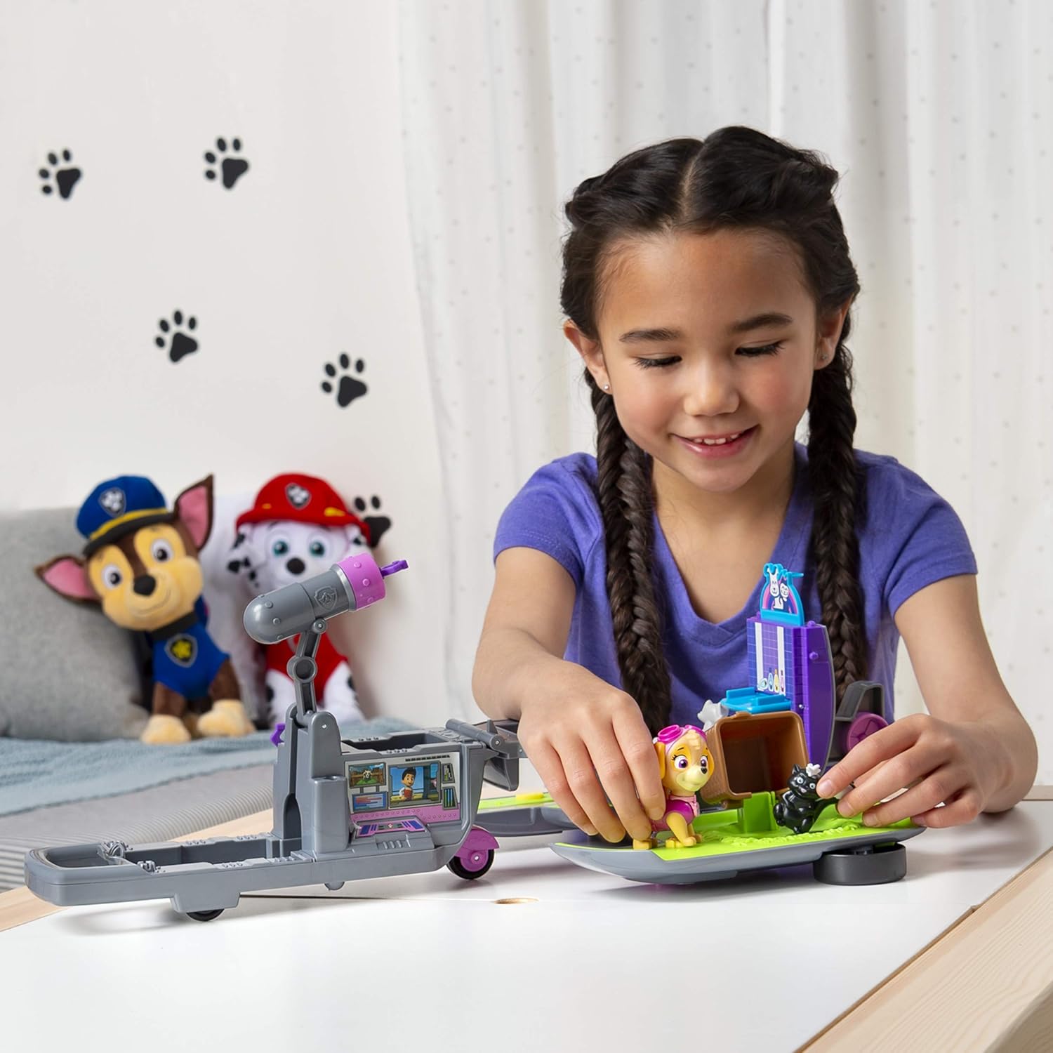 PAW Patrol, Skye’s Ride N Rescue, 2-in-1 Transforming Playset and Helicopter, for Kids Aged 3 and Up: Toys & Games