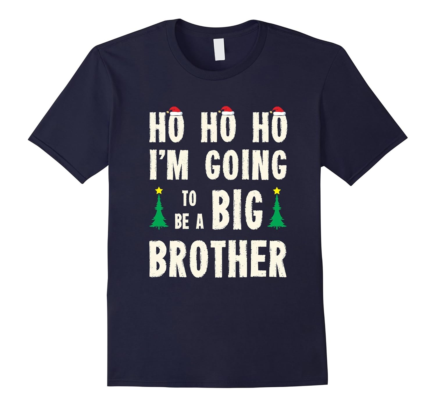 Ho Ho Ho I'm Going To Be A Big Brother Christmas T-Shirt-Rose