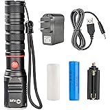CVLIFE CREE LED Flashlight Torch, Super Bright 400 Lumens CREE LED, IP65 Water Resistant, 3 Modes High/Low/Strobe for Indoors and Outdoors (Camping, Hiking, Cycling and Emergency Use)