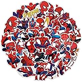50pcs Spiderman Stickers for Kids, Cool Waterproof Vinyl Decal for Teen Adult Boy Laptop, Travel Case, Phone, Bike, Water Bottle, Guitar, Computer, Skateboard