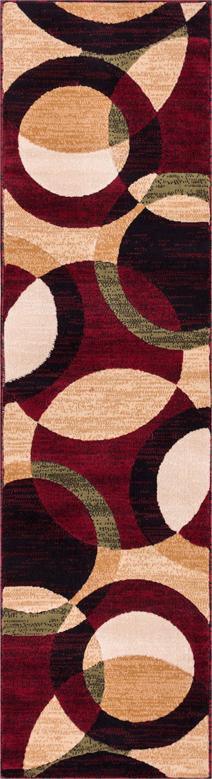 Well Woven Dulcet Bingo Red Modern Geometric Area Rug 2' X 7'3" Runner