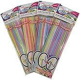 FunFlex (4pk) Color Changing Disposable Straws - Slim