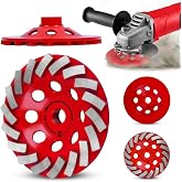 MonoPro Diamond Grinding Wheel 4 1/2 inch for Angle Grinder, Concrete Grinding Wheel 18 Segments, Cup Grinding Wheel, Turbo Row Diamond Cup Wheel for Grinding Concrete, Cement, Masonry - Medium Bond