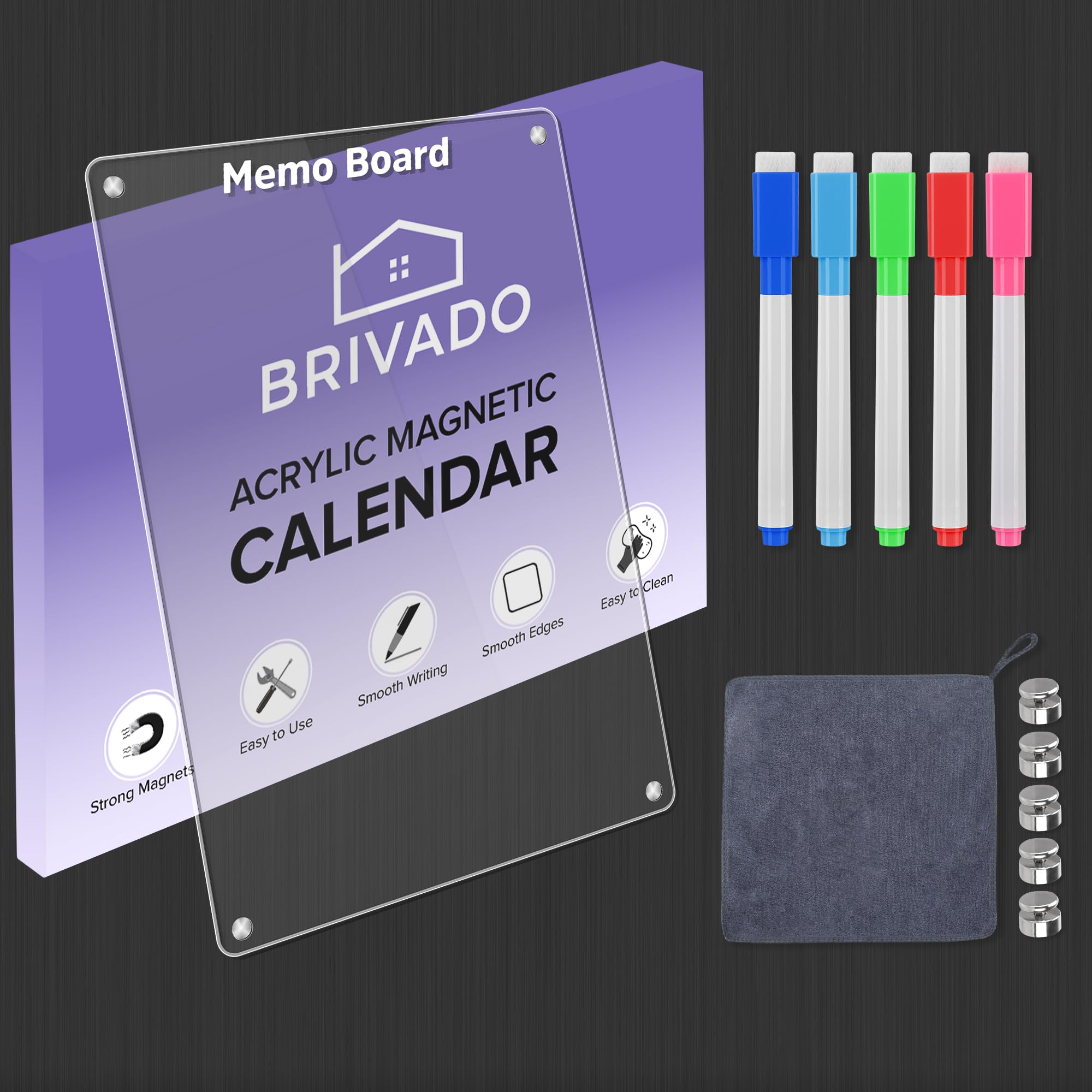 Calendar for Refrigerator Acrylic Monthly & Weekly Reusable