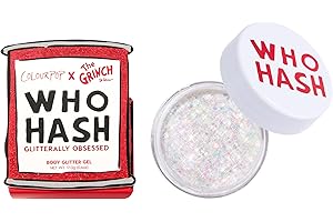 ColourPop x The Grinch Who-Hash Gliterally Obsessed Iridescent Body Glitter Gel - Limited Edition Glitter Makeup for Hair, Face & Body - Holiday Makeup Must-Have (0.6 oz)