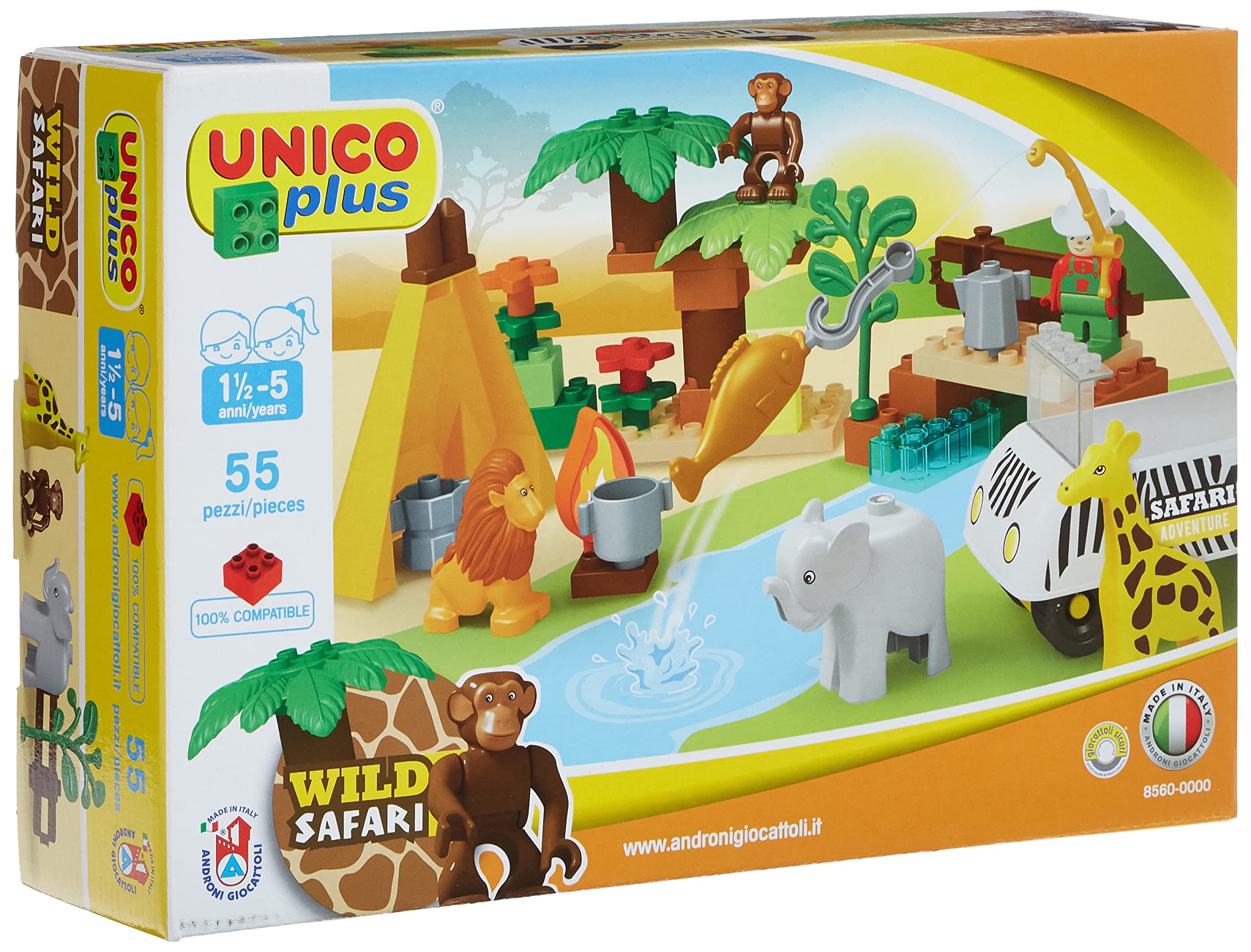 Unicoplus 8560-0000-Safari, 55 Pieces, 8560-0000