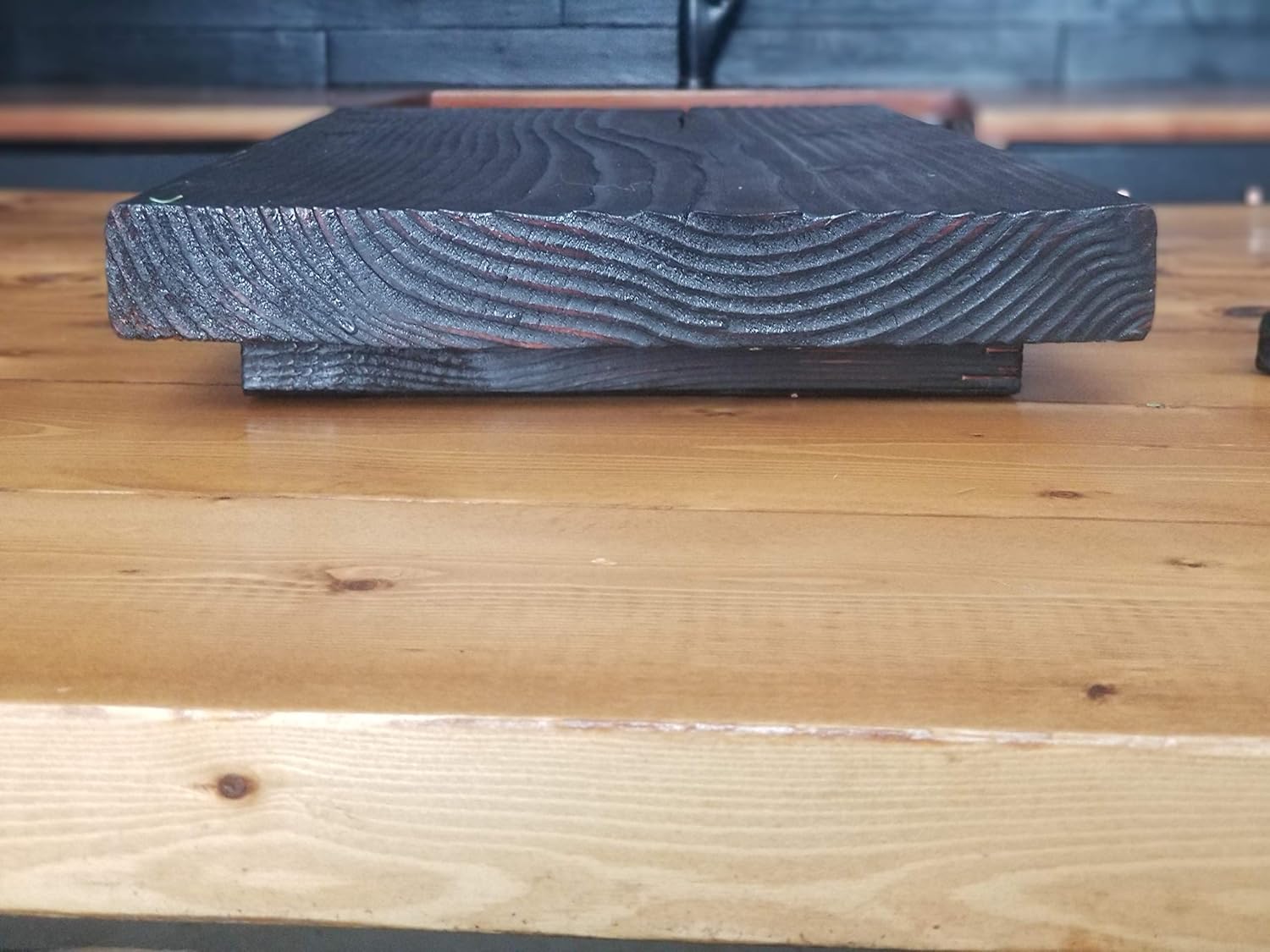 Amazon Com Beautiful Shou Sugi Ban Center Piece Farmhouse Decor