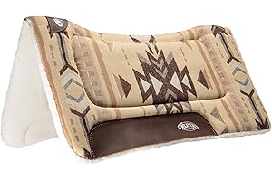 Weaver Equine All Purpose Contoured Horse Saddle Pad, Shock Absorbing Protective Western Saddle Pad, Durable Equine Supplies,