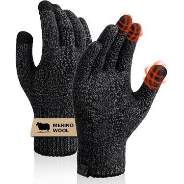 VIP Northern Ridge Touch Screen Gloves - Soft Warm Hiking Running Gloves With Non-Slip Gel Palm