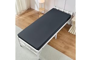 VACVELT Cot Fitted Sheet, 31 x 75 Inch Charcoal Black Cot Sheets, Ultra Soft and Breathable Microfiber Bed Cover Snug Fit for