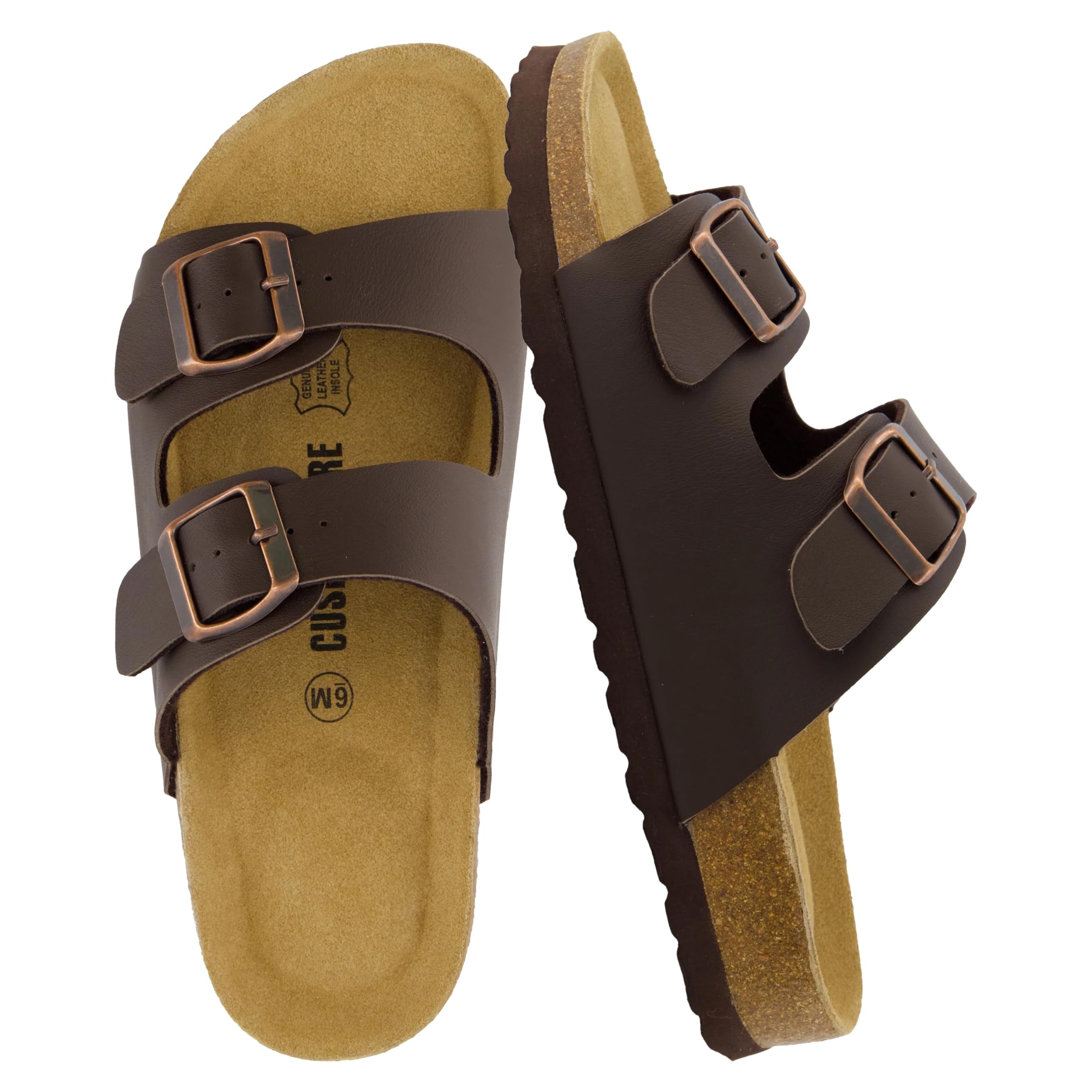 CUSHIONAIRE Lane Cork Footbed Sandals for Women