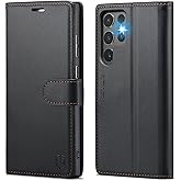 FLIPALM Wallet Case for Samsung Galaxy S24 Ultra, RFID Blocking Credit Card Holder, PU Leather Folio Flip Kickstand Protective Shockproof Cover for S24 Ultra (Black, for S24 Ultra - 6.8")
