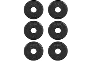 CAP Barbell Standard 1-Inch Cast Iron Weight Plates - Singles & Sets | 1.25-50 lbs | Multiple Options