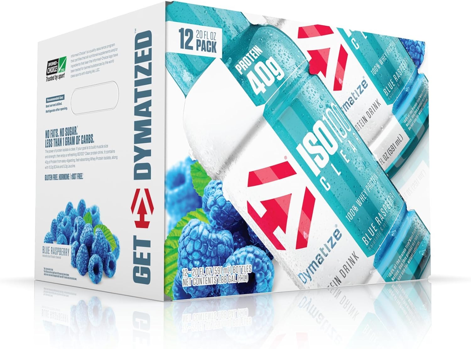 Dymatize ISOClear 100 Whey Protein Isolate, ReadytoDrink, Fast