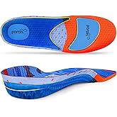 Gel Work Boots Insoles with Poron Cushion – Anti-Fatigue Shock Absorption for Comfort Standing All Day, Low to Medium Arch Support Shoe Inserts (Men/Women)