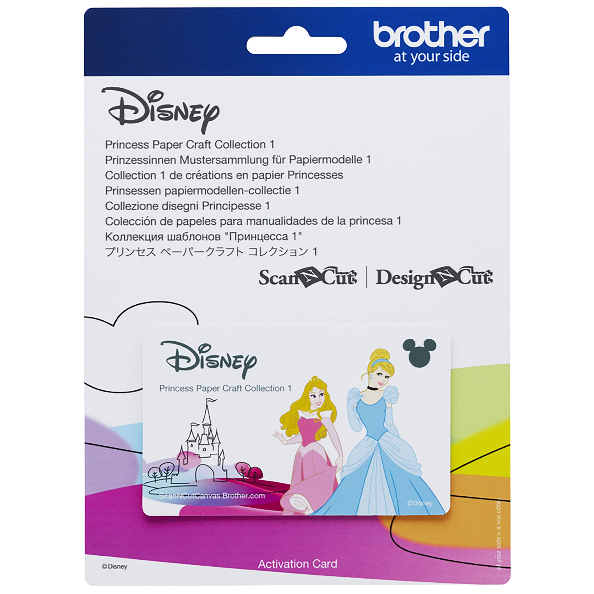 BROTHER 18 Designs for DIY Greeting Cards, Bookmarks, Gift Tags with Cinderella, Belle, Aurora, Snow White, Rapunzel and Ariel