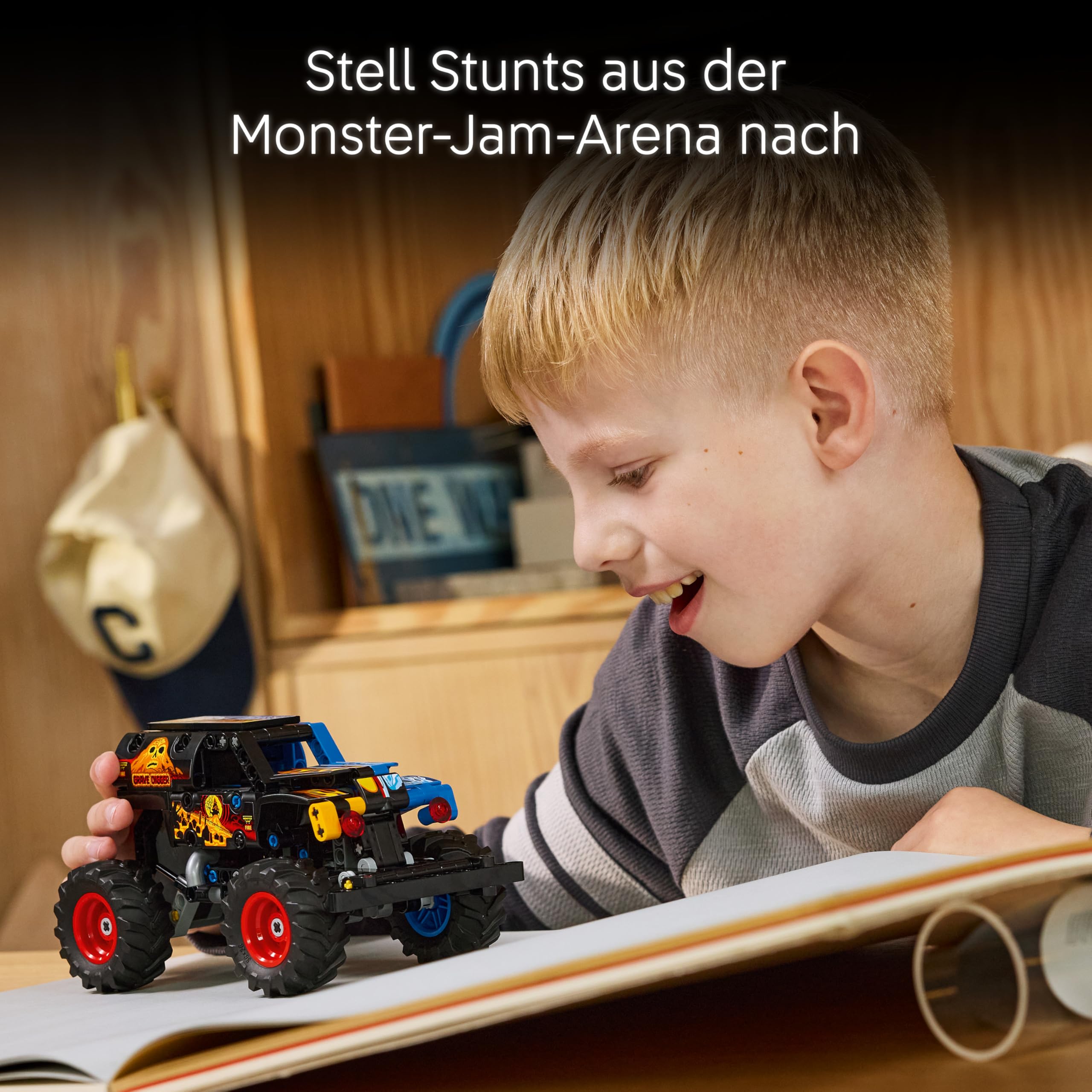 LEGO Technic Monster Jam Grave Digger Feuer und EIS - Monstertruck Modellbau & Konstruktionsspielzeug mit Rückziehmotor - Spielzeug für Kinder, Mädchen & Jungen - Geschenke für Kinder - 42219 4